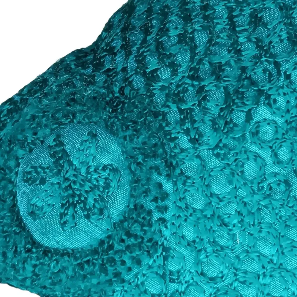 Set Of 2 Pier 1 Teal Throw Pillows With Textured Medallion Bohemian Design 18x18